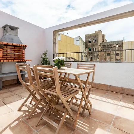 Atico Duplex Con Barbacoa Y Terraza En Barri Port Maritim *